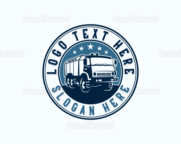 Dump Truck Logistics Logo