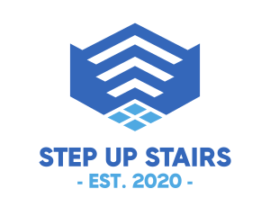 Staircase - Modern Blue  Solar Panels logo design