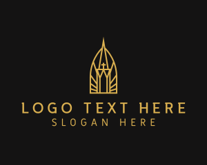 Religion - Catholic Church Architecture logo design