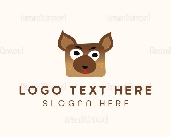 Silly Dog Animal Logo