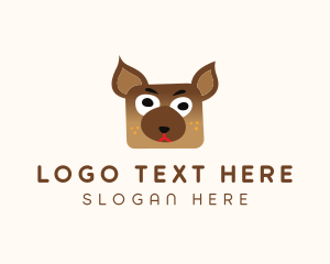 Children - Silly Dog Animal logo design