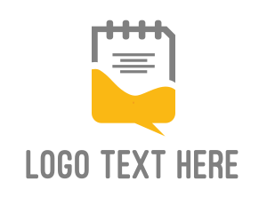 Speech Bubble - Chat Note Application logo design