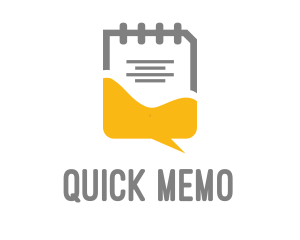 Memo - Chat Note Application logo design