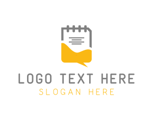 Talk Bubble - Chat Note Application logo design