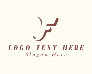 Makeup Artist - Fashion Clothing Letter F logo design