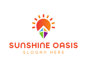 Colorful Sun Kite logo design