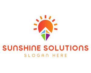 Colorful Sun Kite logo design