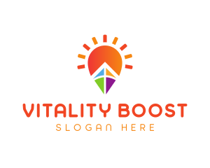 Vitality - Colorful Sun Kite logo design