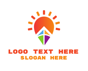 Colorful Sun Kite Logo