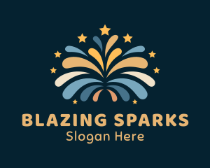 Star Celebration Fireworks logo design