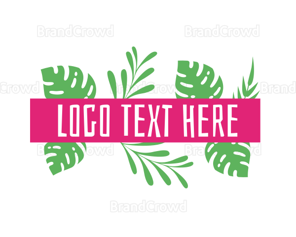 Tropical Fern Leaves Logo