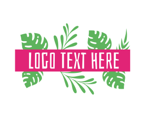 Plant - Tropical Fern Leaves logo design