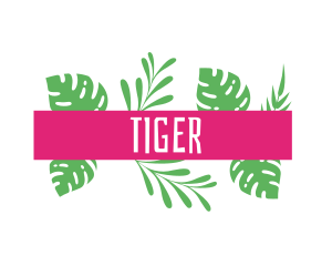 Tropical Fern Leaves Logo