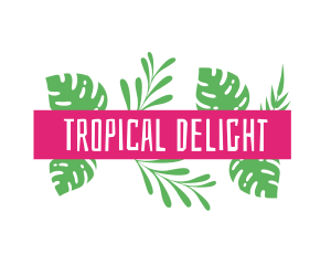 Tropical Fern Leaves logo design