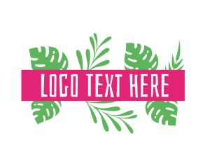 Tropical Fern Leaves Logo