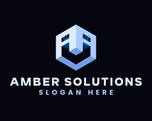 Geometric Cube Engineering logo design