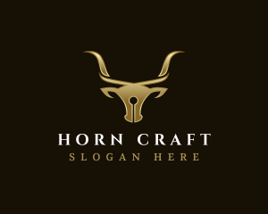 Horns - Publishing Pen Horns logo design