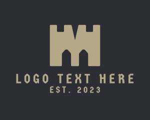 Legal - Castle Gate Letter M logo design