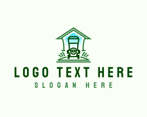 Grass Cutter - Home Lawn Landscaping logo design