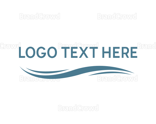Simple Wave Wordmark Logo