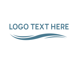 Swimming - Simple Wave Wordmark logo design