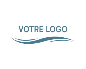 Underwater - Simple Wave Wordmark logo design
