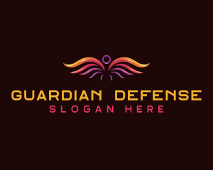 Flying Angelic Guardian logo design