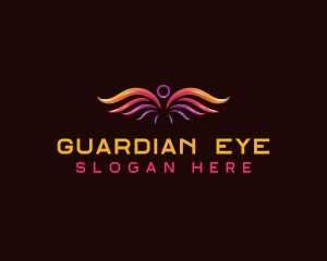 Flying Angelic Guardian logo design