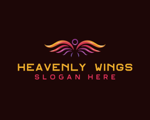 Flying Angelic Guardian logo design