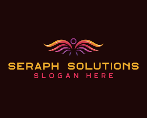 Seraph - Flying Angelic Guardian logo design