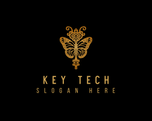 Key Butterfly Wings logo design