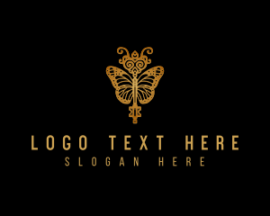 Event - Key Butterfly Wings logo design