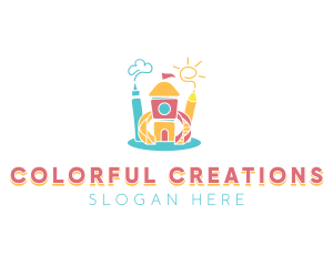 Crayon - Pencil Crayon Nursery logo design