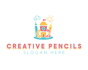 Pencil Crayon Nursery logo design