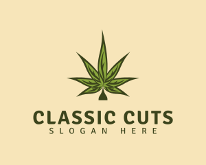 Classic Cannabis Leaf logo design