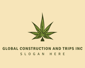 Organic - Classic Cannabis Leaf logo design