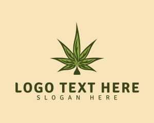Weed - Classic Cannabis Leaf logo design