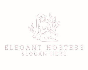 Hostess - Nature Nude Model logo design