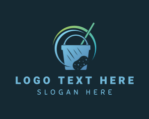 Bucket - Cleaning Sponge Bucket logo design