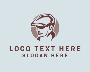 Antagonist - Man Head Beret logo design
