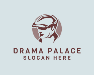 Theatrical - Man Head Beret logo design