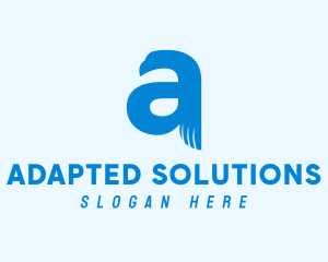 Blue Eagle Letter A logo design