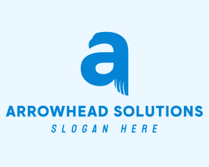 Blue Eagle Letter A logo design