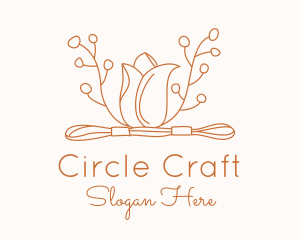 Tulip Embroidery Floss logo design