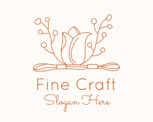 Tulip Embroidery Floss logo design