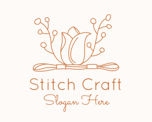 Tulip Embroidery Floss logo design