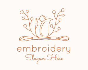 Tulip Embroidery Floss logo design