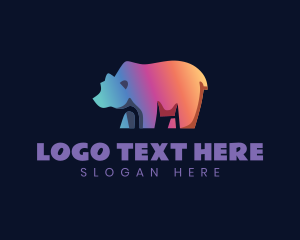 Ecommerce - Gradient Wild Bear logo design