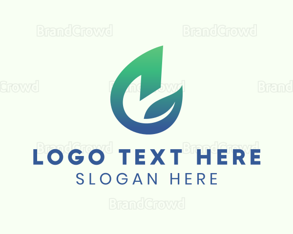 Gradient Leaf Letter G Logo