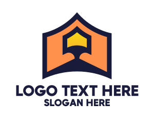 Edgy - Modern Orange Crown logo design